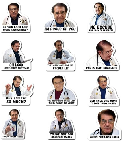 12 PCS Dr Now Fridge Magnet, Dr Now, Fridge Stickers, Funny Kitchen Fridge Magnets, Cute Diet Magnet Fridges, Funny Magnets Fridge Dector for Gifts, Motivational Diet Helper - Classic Quote