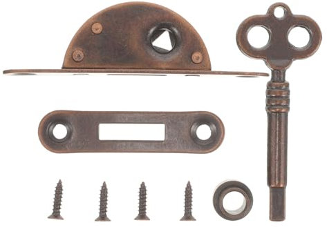 KITANDOVE 1satz Antike Möbel-halbrundschloss Für Schranktüren Klassischer Schubladenschloss Mit Schlüssel Vintage Für Schränke Und Kommoden Installieren Sicheres Verriegelungssystem