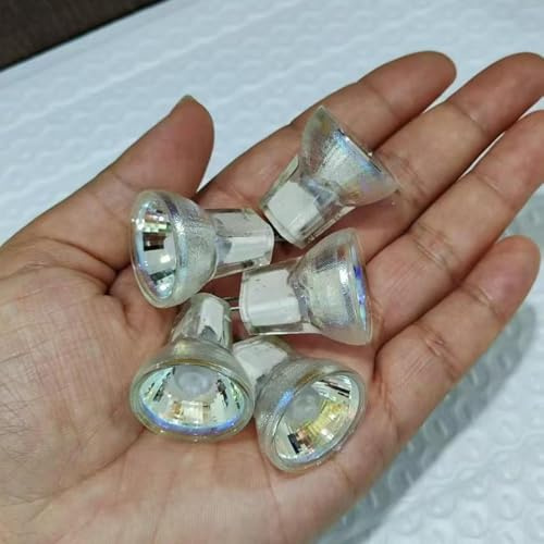 LEDLOCLB AC 12V MR8 Watt Halogenbirne 5W 10W 20W 25 ° Strahlwinkel G4 Basis Dimmbares Scheinwerfer für mechanische Beleuchtung, Deckenscheinwerfer 5pcs 12V-10W