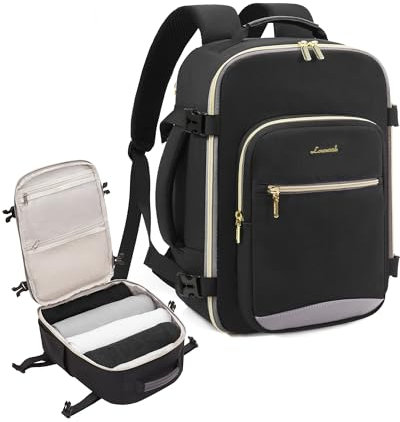 LOVEVOOK Ryanair Handgepäck 40x30x20, Klein Handgepäck Rucksack Tasche Reiserucksack Flugzeug, Carry On Hand Luggage Travel Backpack für 13,3 Zoll Laptop Damen Herren, Cabin Bag Eurowings Wizz Schwarz