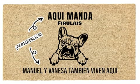 LUCA HOME - Felpudo Entrada casa Personalizados - Felpudo Bulldog - Original y Divertido - Decoración hogar - Regalos Originales - Alfombra 33x60cm