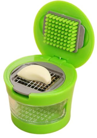 Picadora de ajo pequeña,Picadora de ajo | Picadora de ajos manual de alta resistencia | Picador de ajo prensado, triturador de ajo multifuncional para picar ajo y rebanar pimientos