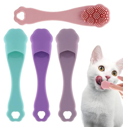 Fingerborste för hundar tänder, finger tandborste för katter, Oral Care Tool för valp, Husdjur tandborste för små och hundkatter, för oral rengöring och vård