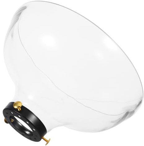 PRETYZOOM Paralume in Vetro Trasparente Imbuto Ricambio Per Lampadari Sospensione e Plafoniere Realizzato Artigianato Soffiato Mano Resistente Alle Temperature e Stabile