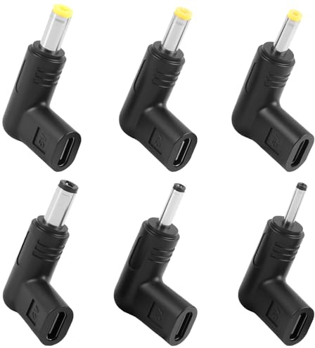 6 adattatori ad angolo di 90 gradi per USB-C a 5 V PD, adattatore di ricarica trigger per laptop, router, alimentatore mobile, 12 V cavo adattatore per dispositivi USB-C e accessori