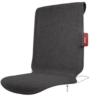 Stoov Heizdecke mit Abschaltautomatik - Kabellose Wärmedecke mit Flex Akku: 1,5 bis 3 Std. Wärme - Elektrische Heizmatte für Stuhl als Sitzauflage & Sitzheizung - Big Hug³ Original Grau