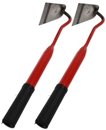 Homoyoyo 2 Piezas Azadas de Mano Portátiles Herramienta de Jardín Multifunción para Deshierbe Cultivo y Excavación Resistente y Mango Ergonómico para Huerto y Flores
