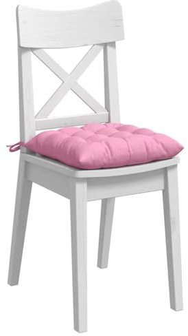 vidaXL Cojines para Asiento 2 pcs Rosa 40 x 40 x 6 cm Tela, Decoración para Sala, Cojines cómodos, Almohadas cuadradas, Fundas Removibles, Textiles Peludos