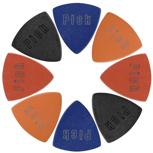 8 Pcs Soft Leather Ukulele Picks Triangle Shaped Soft Guitar Picks Multi-Colors Guitar Plectrums for Electric Acoustic Guitars Pick Bass Pick