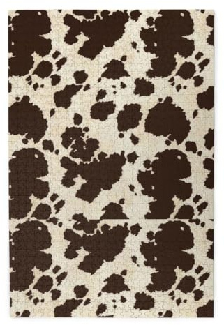 Piel de Vaca con Estampado de Vaca lechera, Rompecabezas de 1000 Piezas, Rompecabezas de Madera para Toda la Familia, decoración de Pared para Adultos y Adolescentes.