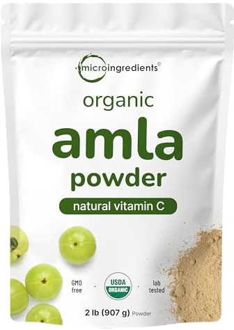 Micro Ingredients Organic Amla Powder (Amalaki) | 32oz, India Origin Gooseberry Powder | Rich in Vitamin C, Antioxidants, Supports Immune, Digestive & Skin Health, Non-GMO, Vegan & Keto Friendly
