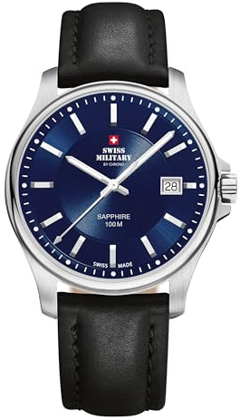 Swiss Military by Chrono Herren Uhr Armbanduhr Quarzwerk mit Edelstahl Metallarmband oder Lederband Analoge Herrenuhr SM30200