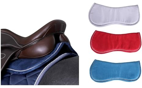 NETPROSHOP Sattelunterlage Sattelpad mit Memory Schaum für Druckverteilung, Groesse:Pony, Farbe:Weiss