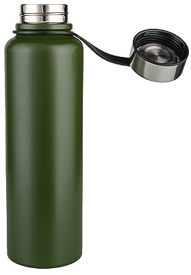 1,5 l Metall Wasserflasche Edelstahl Vakuum Flasche, Nicht auslaufend, Sport Wasserflasche, Trinkflasche für Laufen, Fitnessstudio, Radfahren, Grün