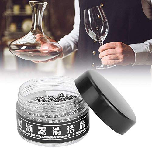 5 Stück Dekanter Waschperlen, 3mm Edelstahl Dekanter Waschkugeln Haushaltswaschmittel für Wein Dekanter