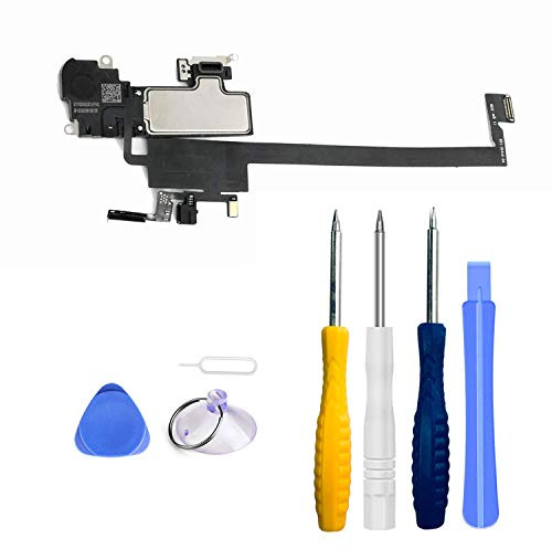 Hörmuschel mit Light Sensor Flex Kabel Kompatibel mit iPhone XS Max Earpiece inkl.Mikrofon Schraubenzieher Reparatur Tool Kit Werkzeug Set
