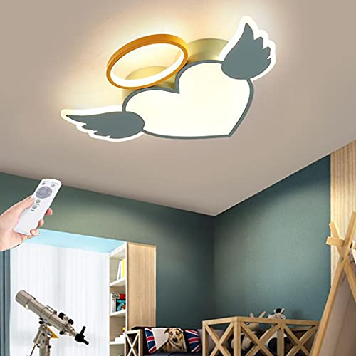 HYQJUNE Deckenleuchte LED Kinderdeckenleuchte Cartoon Deckenlampe Moderne Dimmbar Kinderzimmerlampe Liebe Herz Design Mit Fernbedienung Jungen Mädchen Schlafzimmer Deckenlicht Kronleuchter,Blau