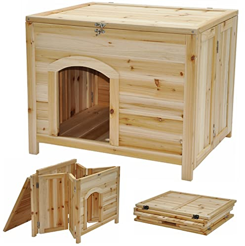 nanook Hundehütte Hundehöhle Kleintierhaus faltbar mobil Katzenhaus Katzenhöhle Natur 61 x 51 x 51 cm