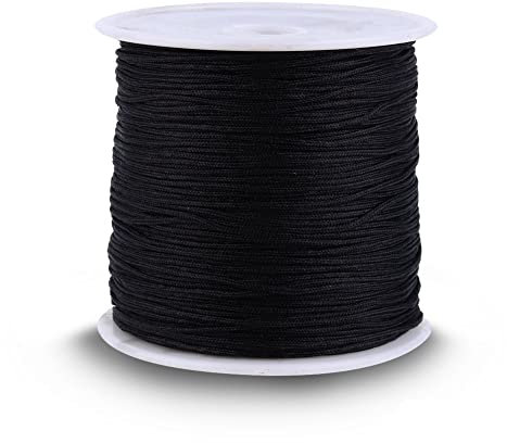 Cordoncino di Nylon, Cordino Cinese a Coda di Topo, Macramè, Shamballa, Cordino in Nylon per Perline, per Creare Gioielli Fai da Te, 100 M X 0,8 Mm
