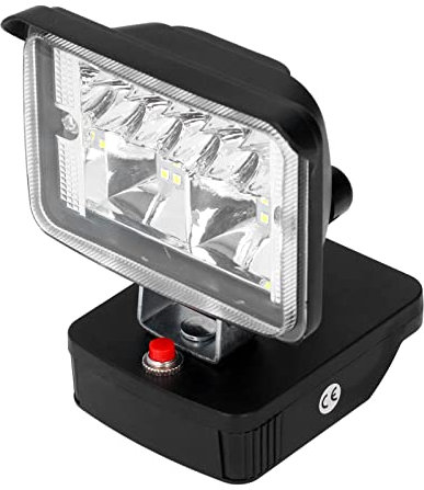 Iluminación Lámpara de trabajo, linterna + lámpara LED con batería de litio de larga duración Linterna frontal de aleación de zinc para uso en exteriores