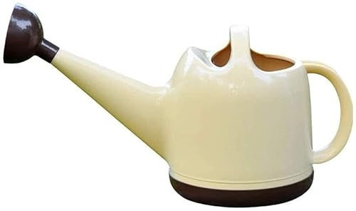 Regadera, Regadera Grande Antigua 4L Regadera de Gran Capacidad Protección del Medio Ambiente Regadera de Resina PP Jardinería Flor en Maceta Herramienta de riego para niños (Beige)