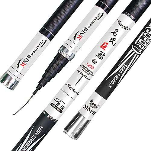 LATEAU Angelrute,Teleskop Angelrute Stab Super Hard Light Angelrute Teleskop-Angelstange Hand-Pole (Size : 12M)