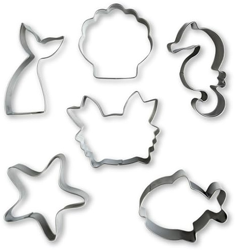 Papierdrachen 6 Keks-Ausstecher Unterwasserwelt - kreiere einzigartige Kekse - Backen mit Kindern - tolle Geschenkidee zum Geburtstag, Ostern, Weihnachten - in praktischer Pappschachtelbox Set 1