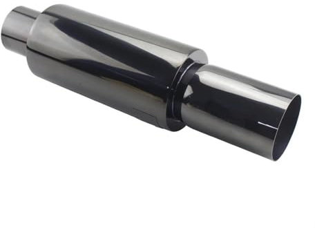 Auto Auspuffrohr Racing Schalldämpfer 2 2,5 Bis 3 Blau Silber Auto Auspuffrohr Schalldämpfer Schwanz Universal Edelstahl Auspuffanlagen Auto Auspuffrohre (Farbe : Titanium 51MM)