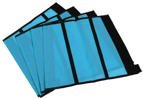 Pferde-Fliegen-Leggings, Beinschutz, Feine Netz-Fliegenstiefel, 4 Stück, Reißfest, für Pferderennen (BLUE)