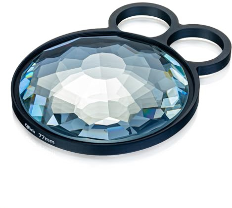 77mm Handheld Kaleidoscope Filters, Special Effects Filter Prism Camera Lens,Dreamy Fog Effect Optical Crystal Photography Glass
