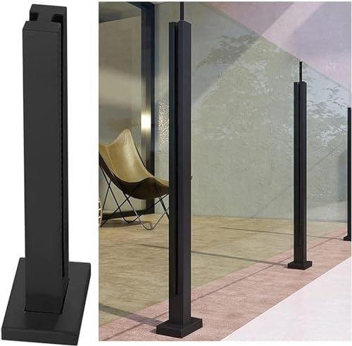 Geländerpfosten Glas Geländerpfahl Außen Edelstahl Geländer Pfosten 65cm 70cm 75cm 80cm 85cm 90cm 95cm 100cm 105cm Balustradenpfosten Balkon Flur Glasgeländerpfosten Glashalter(Color:Mid Post,Size:80c