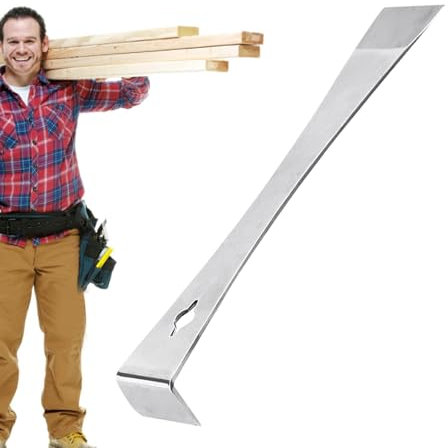 Barra de cuervo de acero inoxidable, barra de palanca de acero inoxidable, juego de raspadores de barra de palanca de acero inoxidable, herramienta de extracción de zócalo, rascador de clavos de metal