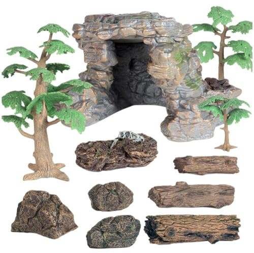 Dianzan Decoración 11 Uds Adornos De Piedra Jardín Cantos Rodados Acuario Ramas Artificiales Estatuilla Escena De Plástico Modelo