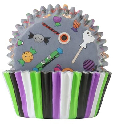 PME Halloween Folienbeschichtete Cupcake-Förmchen - Trick oder Süß (60 Stück)