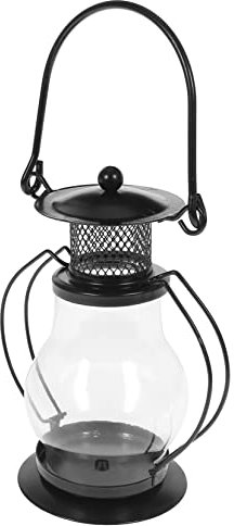 ULDIGI Lampada Olio in Vetro e Ferro Lampada Cherosene Retrò Per Interni Decorativa Per Tavolo o Scrivania Sicura e Durevole