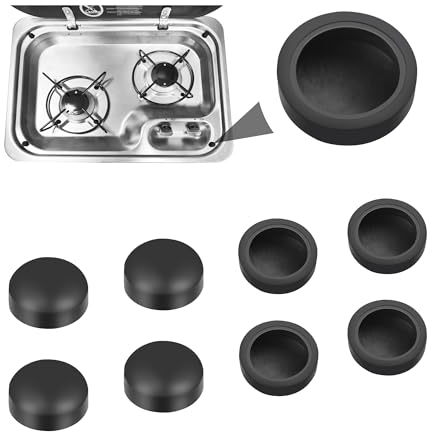 8 tappi di copertura per viti in gomma adatto per piani cottura Dometic, Smev e Thetford, accessori per stufe camper