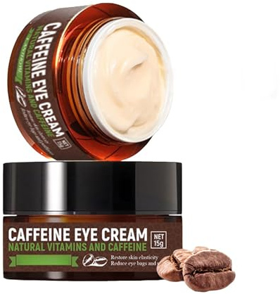 Augencreme mit Aloe Vera und Koffein, doppelte Augencreme, glättet das Aussehen feiner Linien, lindert die Alterung von Gesicht und unter den Augen, Anti-Aging-Augencreme für geschwollene Augen und