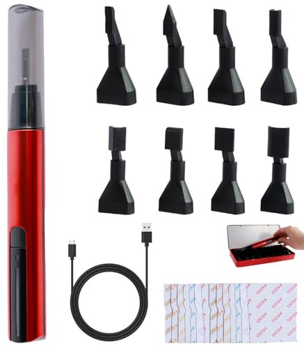 Ponceuse sabre avec 8 têtes abrasives, 12 types de papier de verre, mini stylo abrasif électrique, protection surcharge, 3 vitesses, charge USB rapide