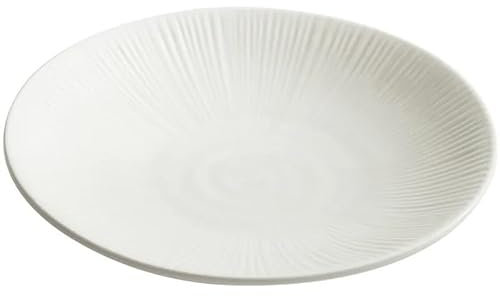 Assiettes Service de Table Assiette en céramique à rayures créatives, plat de cuisson for dîner, assiette ronde en porcelaine blanche for salade et pâtes, vaisselle de restaurant Assiette(11.75 inch)