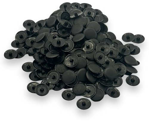 Bifix™ BLACK Screw Pozi Phillips Cover Caps Snap On 6-8g Pz2 Ph2 Push Fix Screws - Pack of 100
