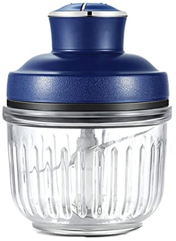 7LiuYueFei6 Hachoir électrique, Robot culinaire, Bol en Verre de 2 L pour Viande, légumes, Fruits et Noix, Lames en Acier Inoxydable, 2 Vitesses, 300 W