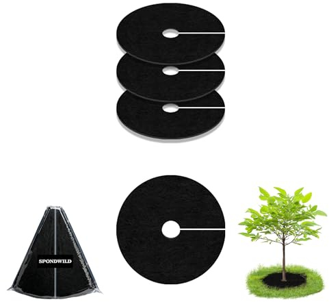 SPONDWILD Telo pacciamante in Tessuto Non Tessuto Riutilizzabile per Giardinaggio, Protezione delle Radici – 62 cm