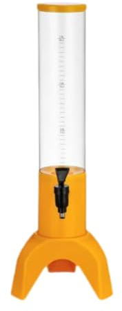 FytStycale Dispensador de Bebidas Juice, Fácil de Limpiar, Dispensador de Cerveza, Margaritas Y Jugos con Grifo para Bar, Cocina, Hogar, Parrilla Y Día del, Amarillo 1.5l, Individual