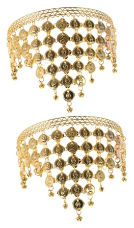 WOONEKY 2piezas Diadema Para Del Vientre Para Mujer Adorno Cabeza Accesorio Para Monedas Para Presentaciones De y Fotografía