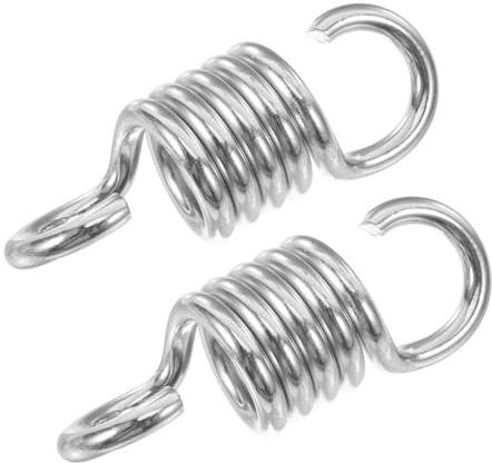 iplusmile 2 pièces Ressort de Suspension Acier Inoxydable pour Chaise Hamac Fixation Robuste pour Balançoires de Porche et Patio Kit Plafond Support Poids Élevé Installation Facile Lot
