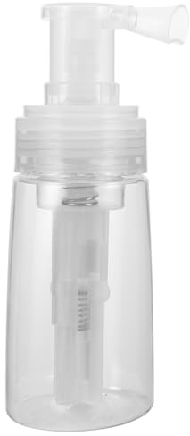PACKOVE Botella Pulverizadora Rellenable para Talco Plástico Transparente Resistente Golpes Boquilla Antiobstrucción para Distribución Uniforme de Polvo para Viajes y Cuidado Personal