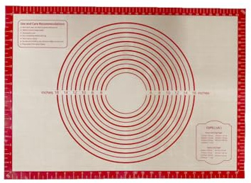 Antihafte Rutschfeste Backunterlage/Backmatte Silikon Groß .71x51 cm - Für Pizza, Brot, Teig Ausrollen, Kekse – Antihaft Beschichtung, BPA Frei, Wiederverwendbar, Rutschfest und Hitzebeständig (Rot)