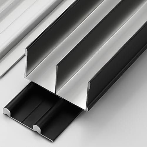 Xalteafe Laufschiene mit Rollen,Doppelschienen Schiebetürsystem aus Aluminiumlegierung,Schiebetürsystem für Innentüren,Doppelschienen,aus Aluminiumlegierung,für Innentüren