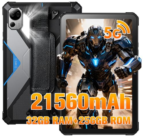 FOSSiBOT DT3 5G Outdoor Tablet 21560mAh(66W) 32GB+256GB/2TB, Dimensity 7300, 10.4 FHD+ IPS, Android 15 Rugged Tablet, 64MP+32MP Wasserdicht Tablette, WiFi6/IP68/IP69K/OTG/NFC/GPS