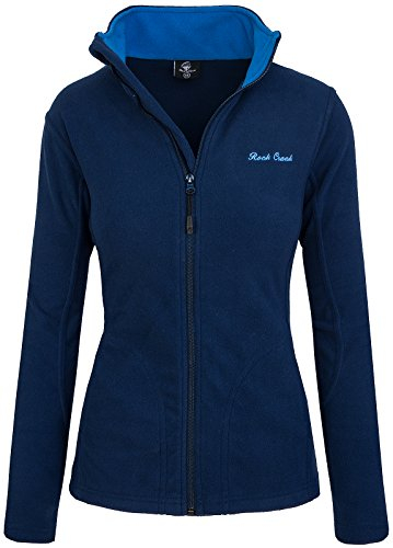 Rock Creek Damen Fleecejacke Fleece Jacke Übergangs Jacke Sweatjacke D-389 [Navy S]